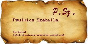 Paulnics Szabella névjegykártya